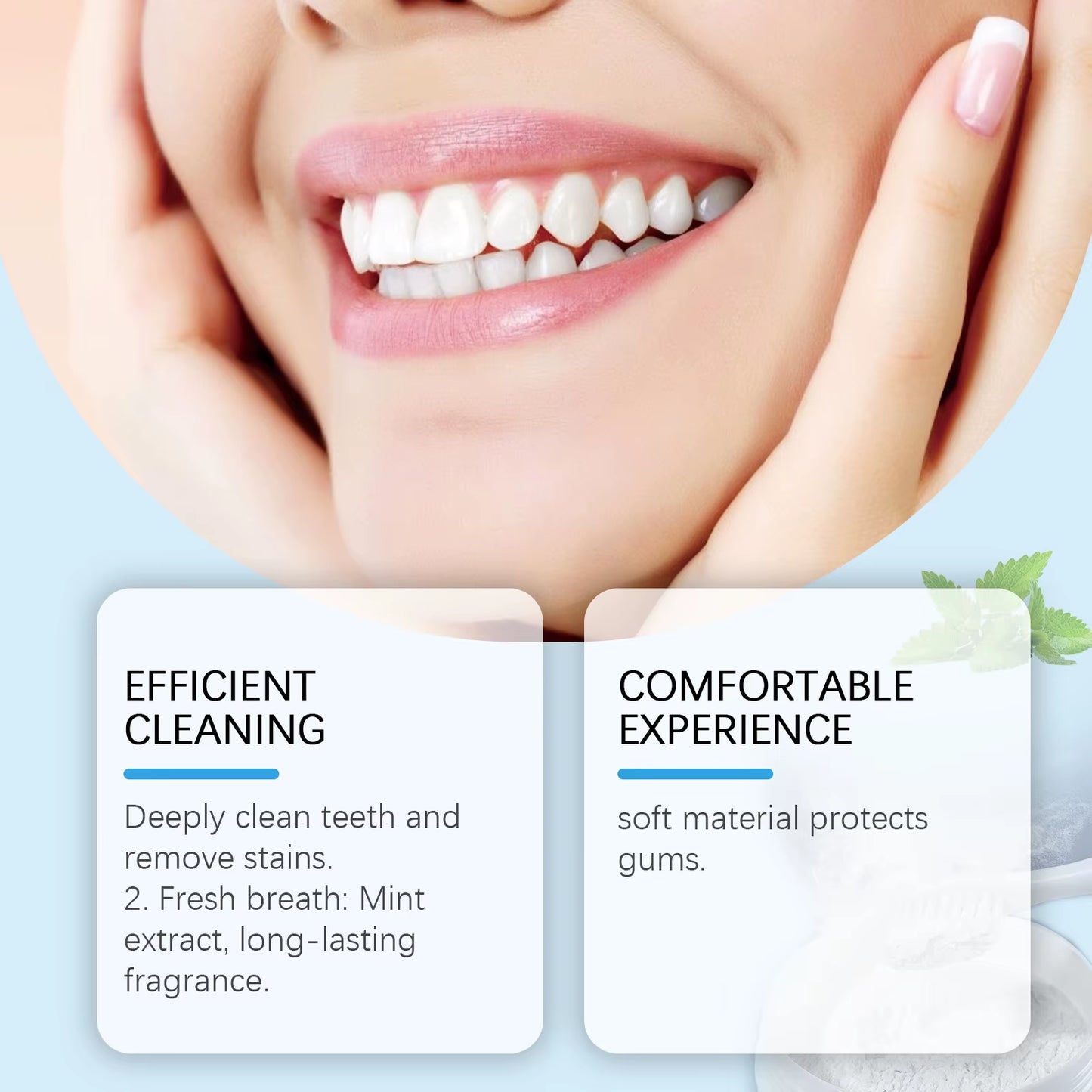 Whitening Teeth Powder Removing Stain Preventing Bad Breath Tooth Pain Reducing Sensitive Gum Discomfort Cleaning Tooth Powder