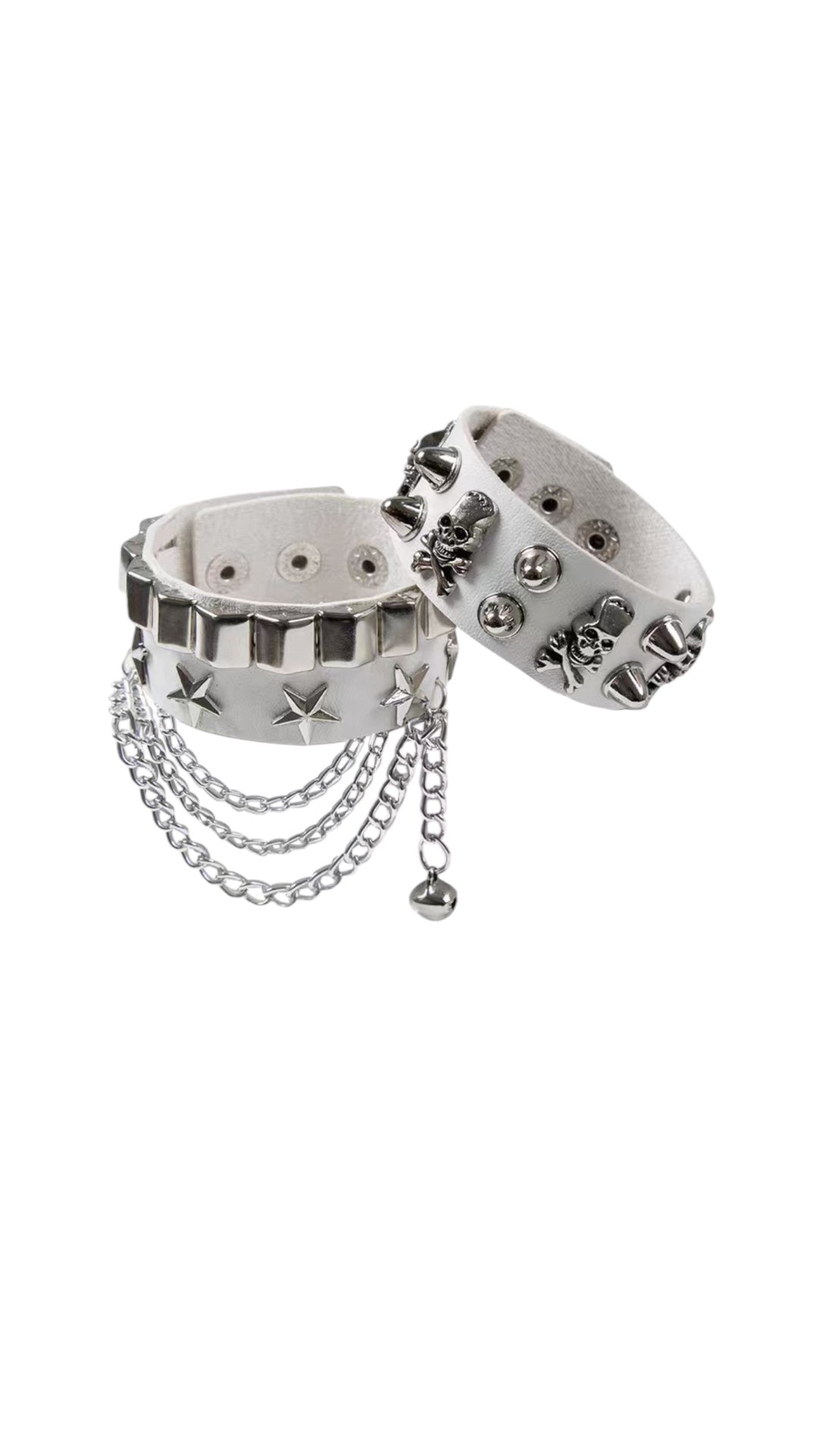 Skull Chain Cuff Set