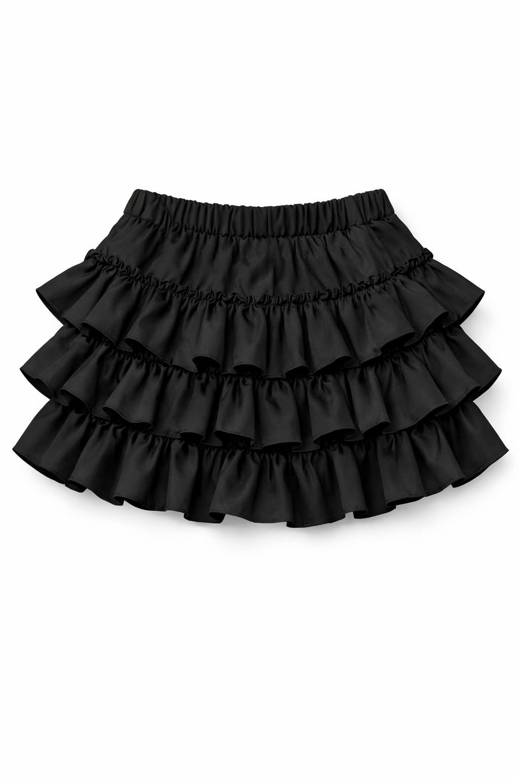 Cross Charm Tiered Mini Skirt