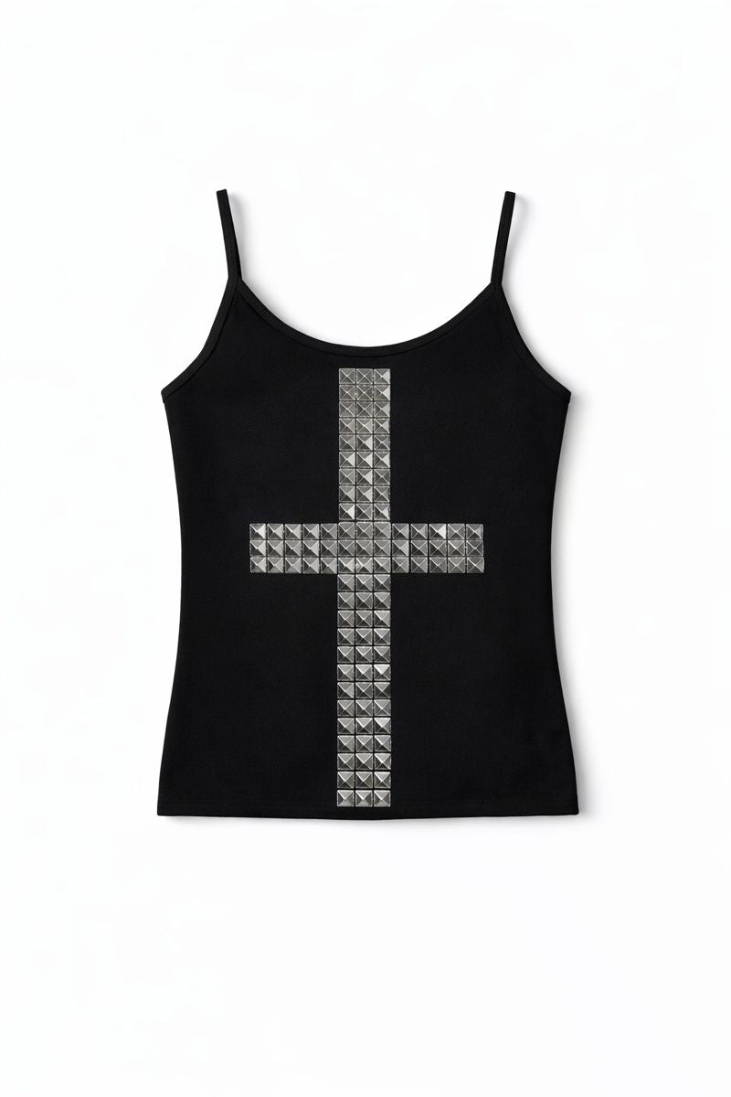 Studded Cross Strap Top