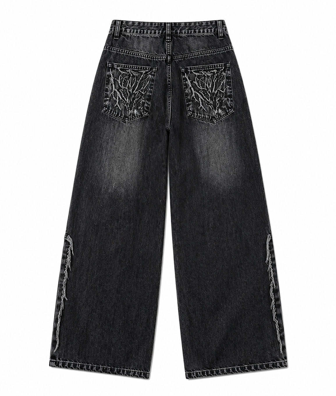 Phantom Web Oversized Denim – Black Grey