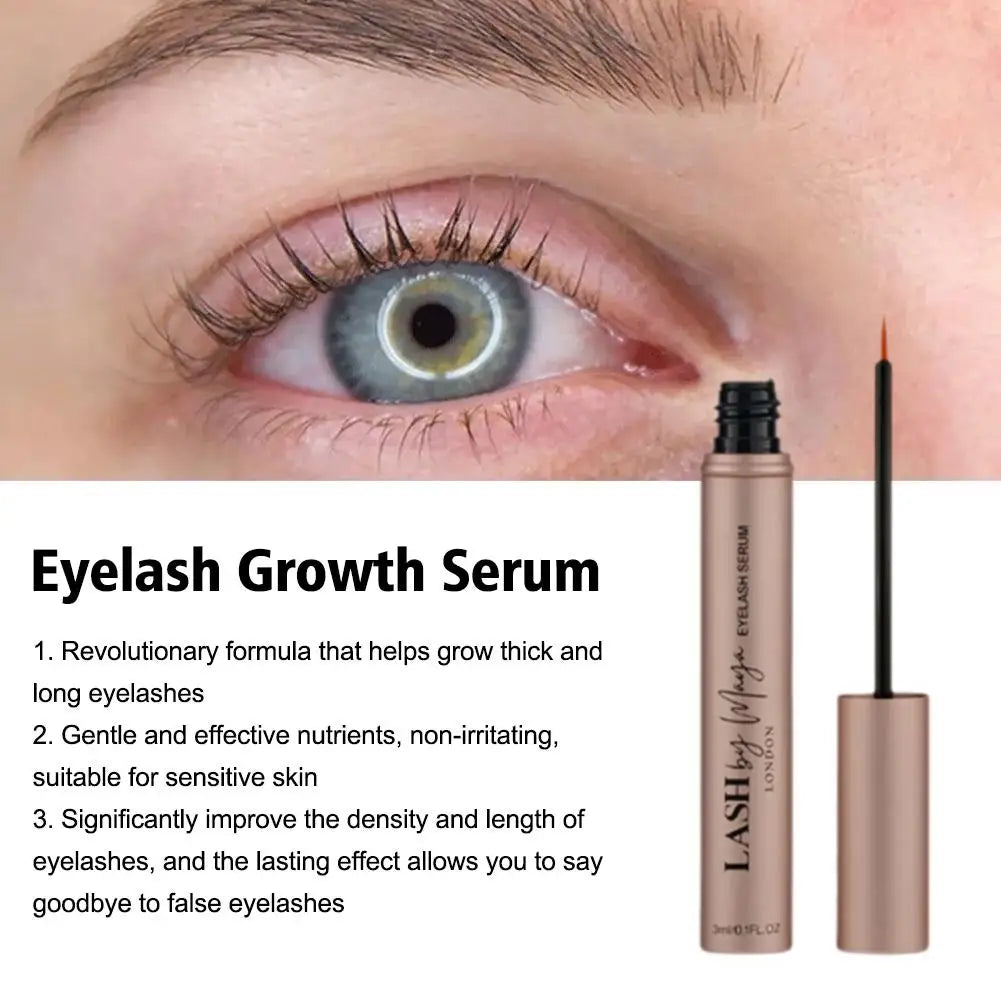 3ML Eyelash Growth Serum Fast Eyelashes Enhancer Lengthening Thicker Fuller Lashes Curling Eyebrow Lifting Eyes Care Makeup